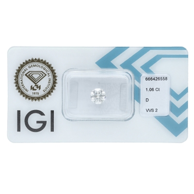IGI Certified Diamond CT 1.06   D     VVS2