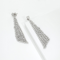 White gold 18k drop diamond earrings 2