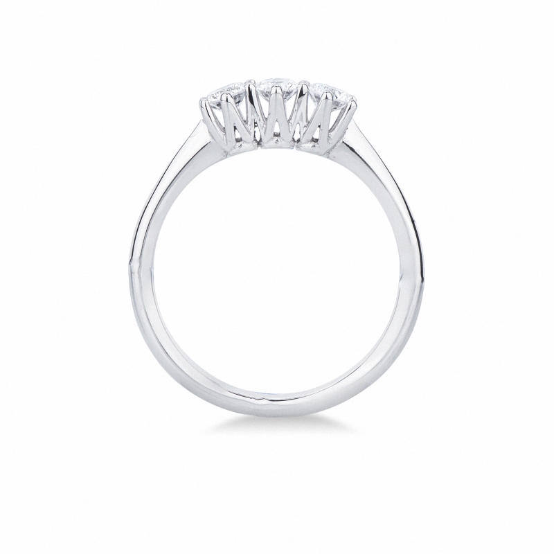 Diamond ring trilogy in white gold 18k Diamond ring trilogy in white gold 18k
