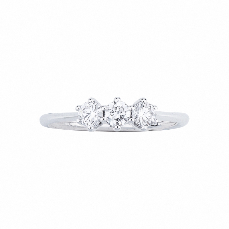 Diamond ring trilogy in white gold 18k Diamond ring trilogy in white gold 18k