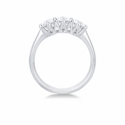 White gold 18k trilogy diamond ring 1,20 ct