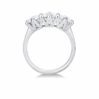 Trilogy Diamond Ring in white gold 18k 