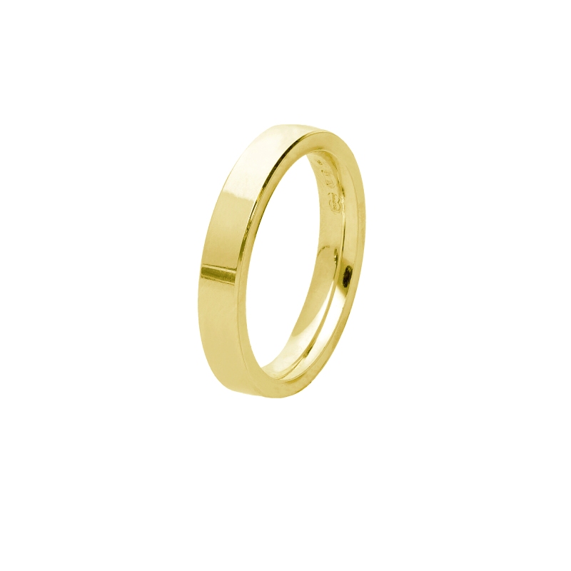 Comfort wedding ring in 18k yellow gold