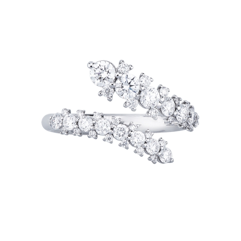 18k white gold design diamonds TOI et MOI ring 18k white gold design diamonds TOI et MOI ring