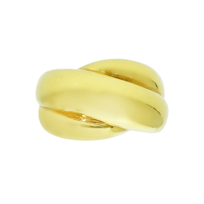 Intertwined band ring in yellow gold 18k