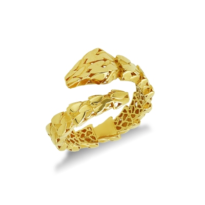Snake ring in yellow gold 750