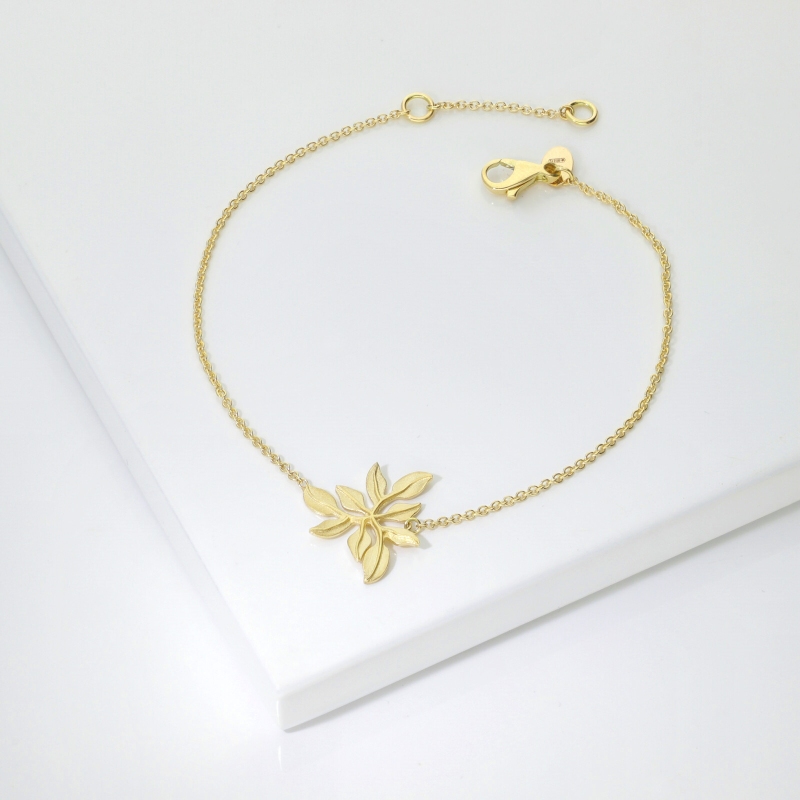 Leaf bracelet in yellow gold 750 Leaf bracelet in yellow gold 750