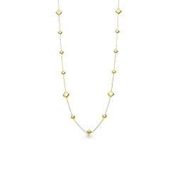 Square necklace in yellow gold 18k, 90 cm