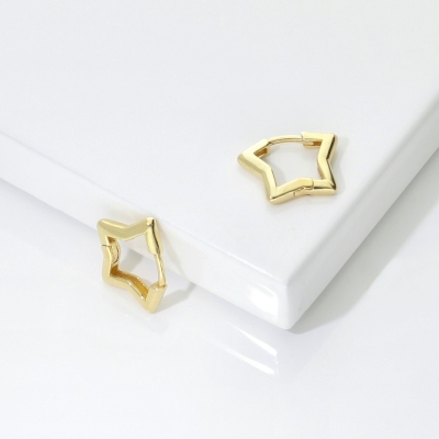 Little stars earrings in yellow gold 18k