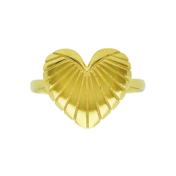 Heart ring in yellow gold 750 2
