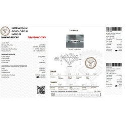 IGI Certified Diamond   CT 0,70  E   SI 1 2