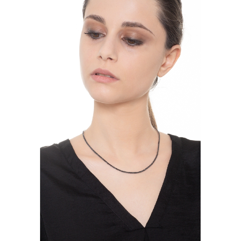 Black diamonds tennis necklace Black diamonds tennis necklace