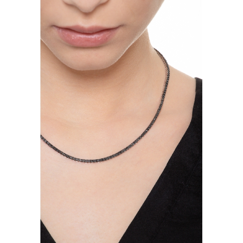 Black diamonds tennis necklace Black diamonds tennis necklace