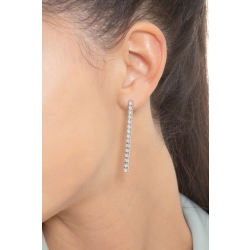 18k white gold diamond bar stud earrings 2