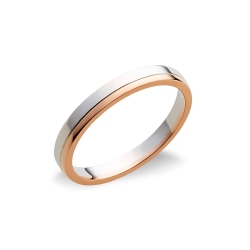 Unoaerre anniversary ring white and rose gold 18k