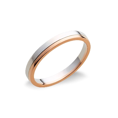 Unoaerre anniversary ring white and rose gold 18k