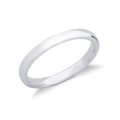 Wedding ring in 18k white gold