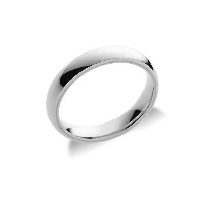 Wedding ring in 18k white gold