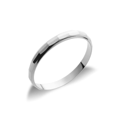 Wedding ring diamond cut in white gold 18k