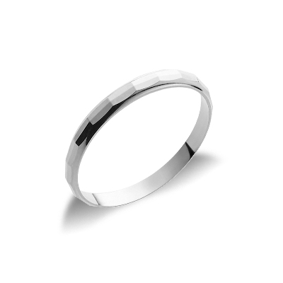Wedding ring diamond cut in white gold 18k 