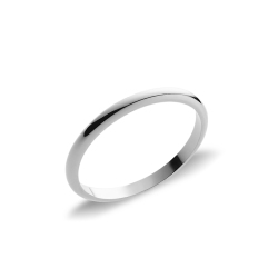Thin band in 18k white gold