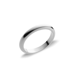 Thin wedding ring in 18k white gold