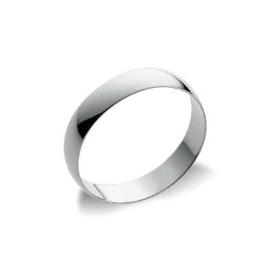Wedding ring in 750 white gold