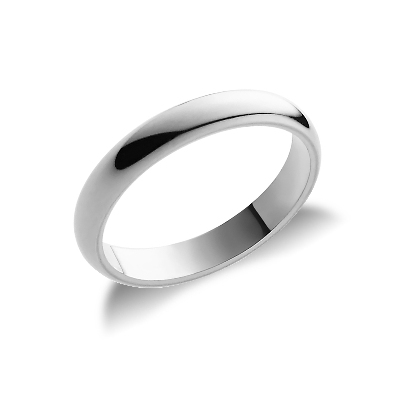 Wedding ring in 18k white gold