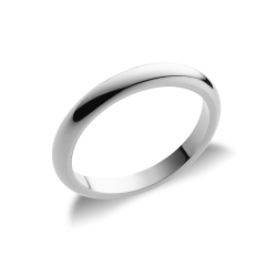 Classical 18k white gold wedding ring