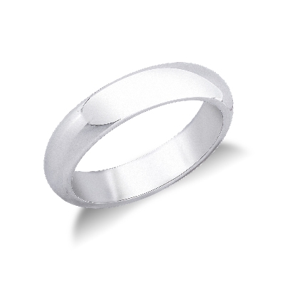 18k white gold classical wedding ring