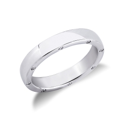 White gold 18k anniversary band with diamonds 