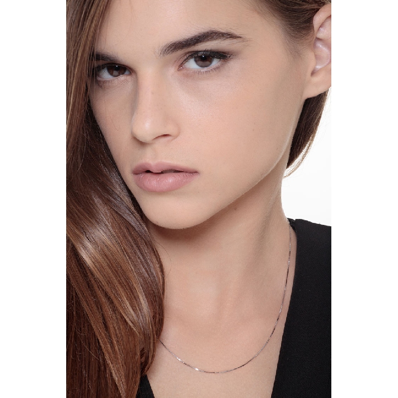 Necklace 18k White Gold Venetian knit Necklace 18k White Gold Venetian knit