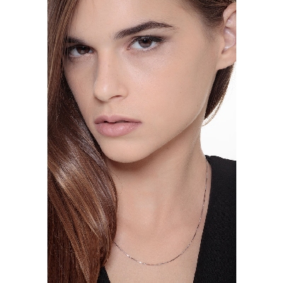 Necklace 18k White Gold Venetian knit