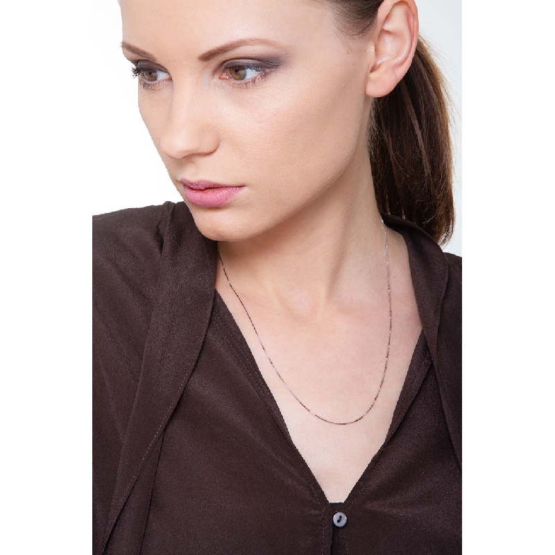 18k white gold venetian chain, 45 cm 18k white gold venetian chain, 45 cm