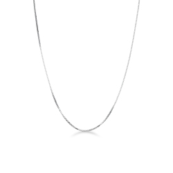18k white gold venetian style chain