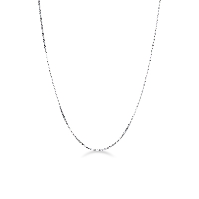 18k white gold venetian style chain 