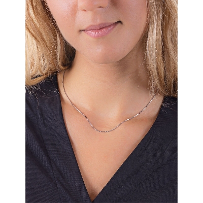 18k white gold venetian necklace, 40 cm