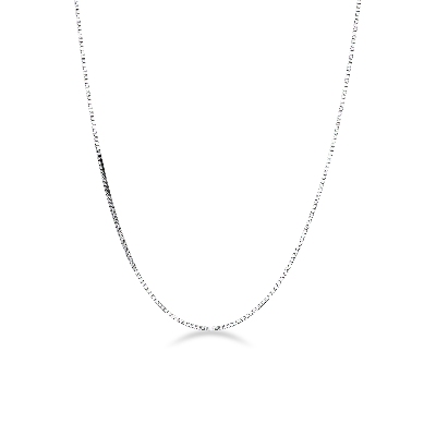 18k white gold venetian necklace, 40 cm