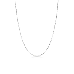 Necklace 18k White Gold with Venetian knit