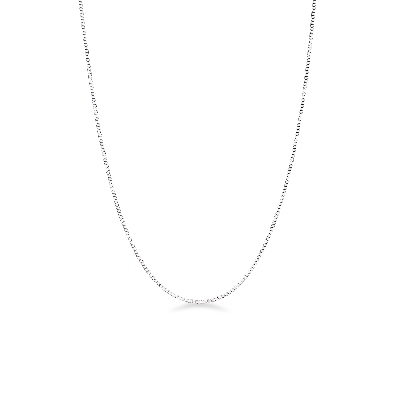 Necklace 18k White Gold with Venetian knit