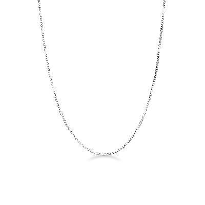 18k white gold wheat necklace, 40 cm