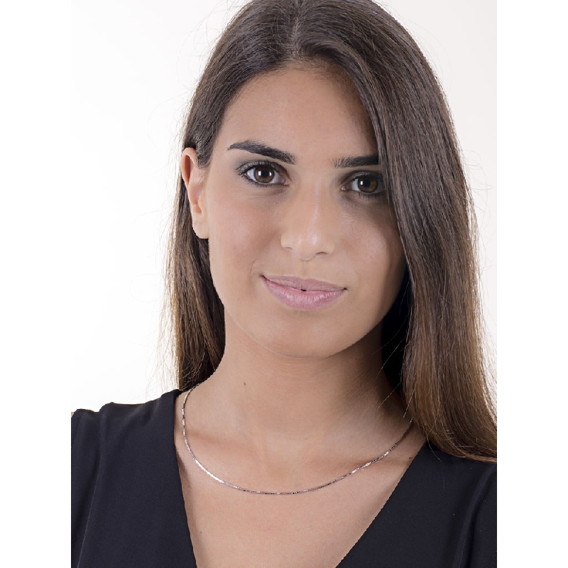 Venetian link necklace in 18k white gold Venetian link necklace in 18k white gold