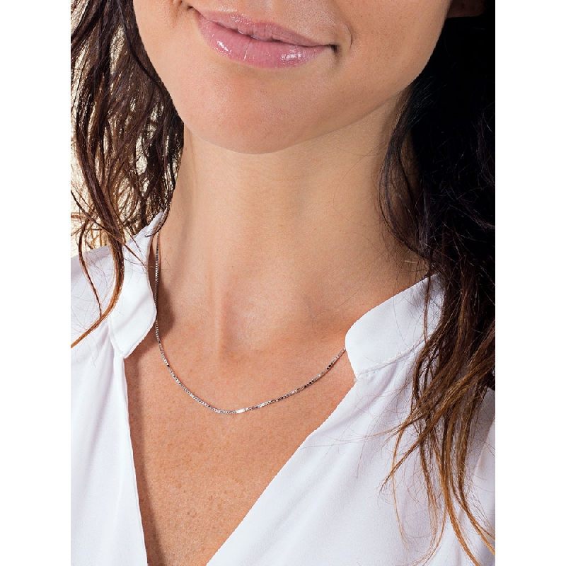 Venetian link necklace in 18k white gold Venetian link necklace in 18k white gold