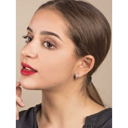 18k white gold diamond hoops 2
