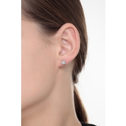 18k white gold diamond stud earrings 0,16 ct  2