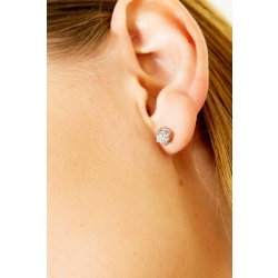 White gold 18k 4 prongs diamond studs ct 0,60  2