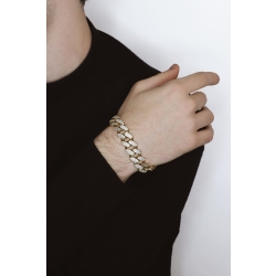 Zircons men iced out chain in yellow gold 18k 2