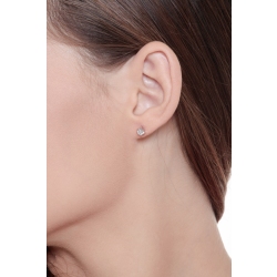 6 prongs 18k white gold stud earrings with diamonds 0,40 ct  2