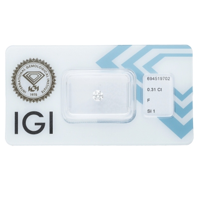 IGI Certified Diamond   CT 0,31   F   SI 1   