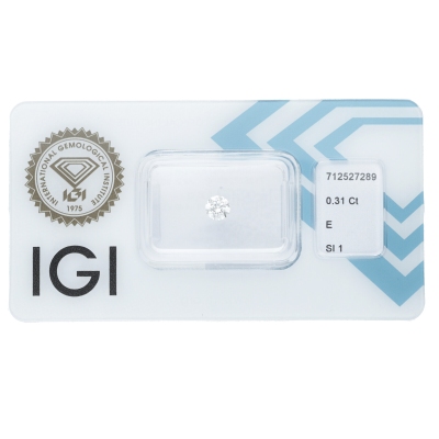 IGI Certified Diamond   CT 0,31   E   SI 1    